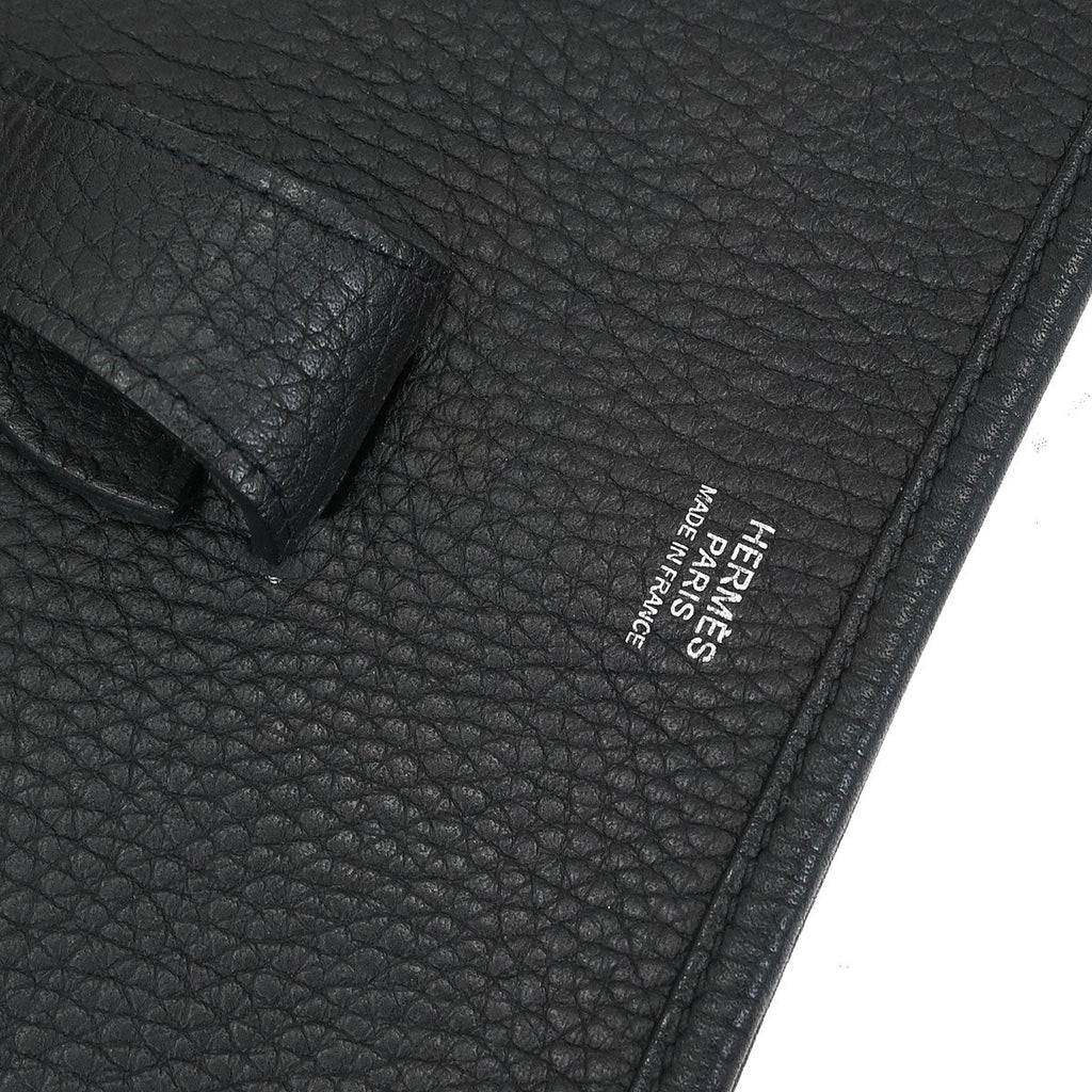 Hermes Black Taurillon Clemence Evelyne 3 GM Shoulder Bag