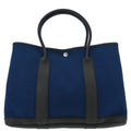 Hermes Navy Toile Officier Negonda Garden Party 36 PM Tote Bag