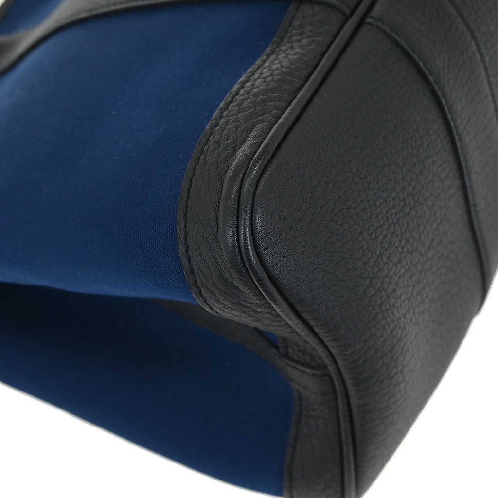 Hermes Navy Toile Officier Negonda Garden Party 36 PM Tote Bag