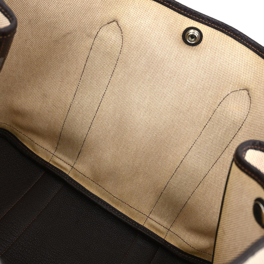 Hermes Beige Toile H Buffalo Garden Party 36 PM Tote Bag