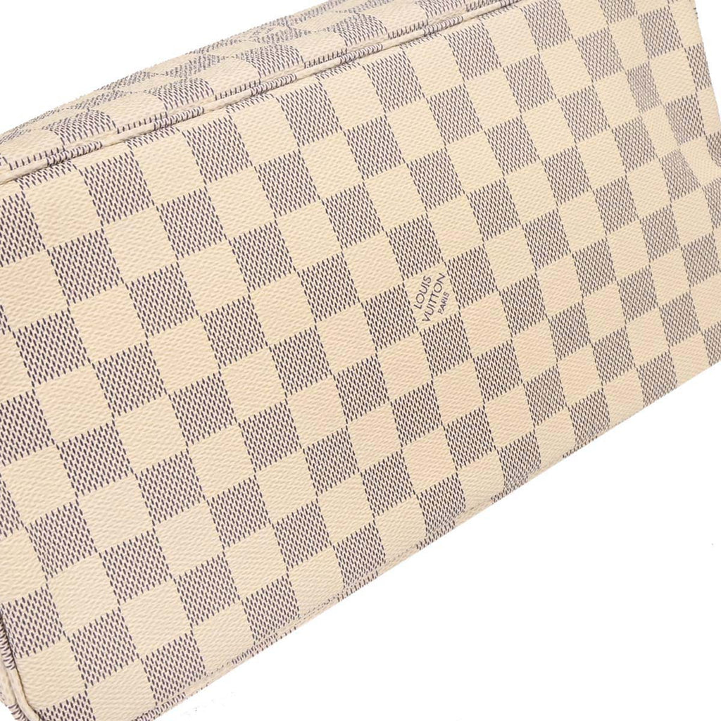 Louis Vuitton Damier Azur Neverfull MM Shoulder Tote Bag N41361