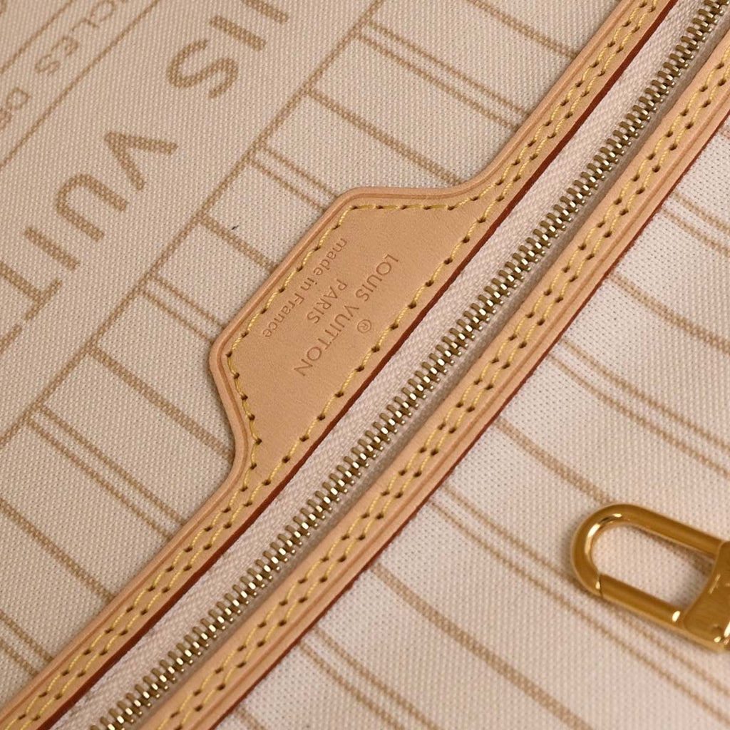 Louis Vuitton Damier Azur Neverfull MM Shoulder Tote Bag N41361