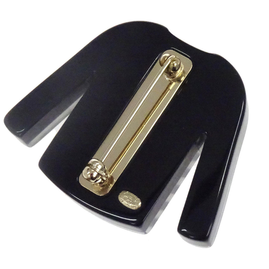 Chanel Brooch Pin Black Sweater 18A