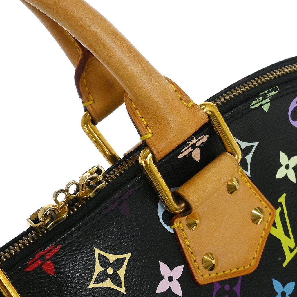Louis Vuitton Black Monogram Multicolor Alma GM Handbag M40442