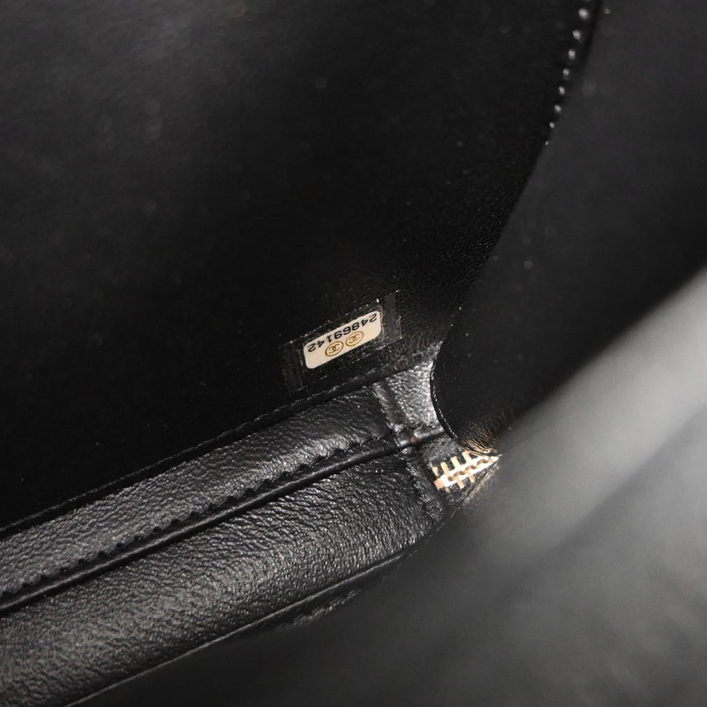 Chanel 2017-2018 Black Caviar CC Filigree 2way Vanity Shoulder Handbag