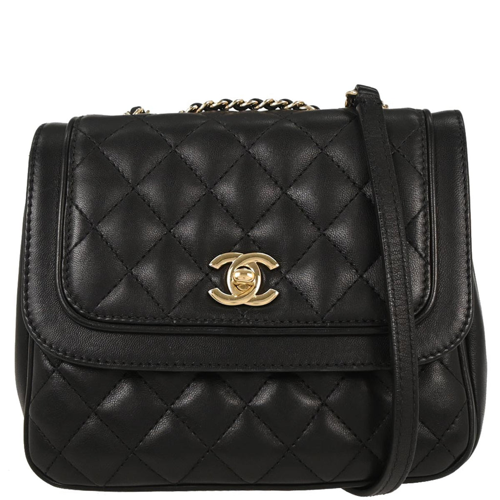 Chanel 2018-2019 Black Lambskin Shoulder Bag