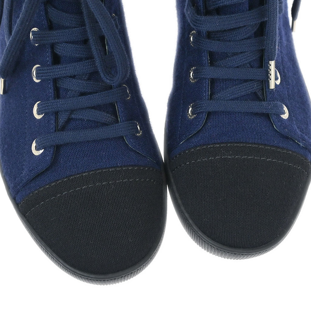 Chanel * Navy Sneakers Shoes #36