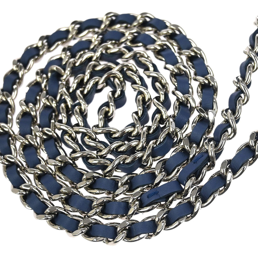 Chanel 2019 Blue Denim Camellia WOC Wallet on Chain Bag