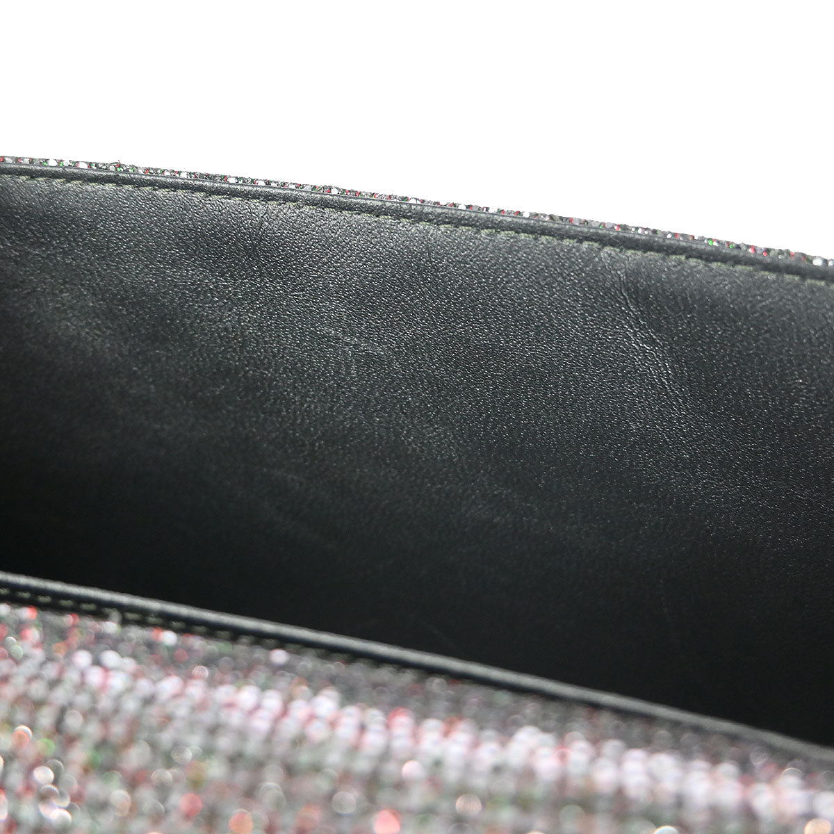 Chanel 2010-2011 Silver Mademoiselle Lock Glitter Canvas Shoulder Bag
