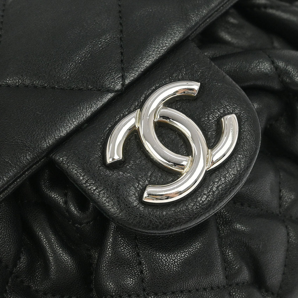 Chanel 2011 Black Calfskin Chain Around Shoulder Bag