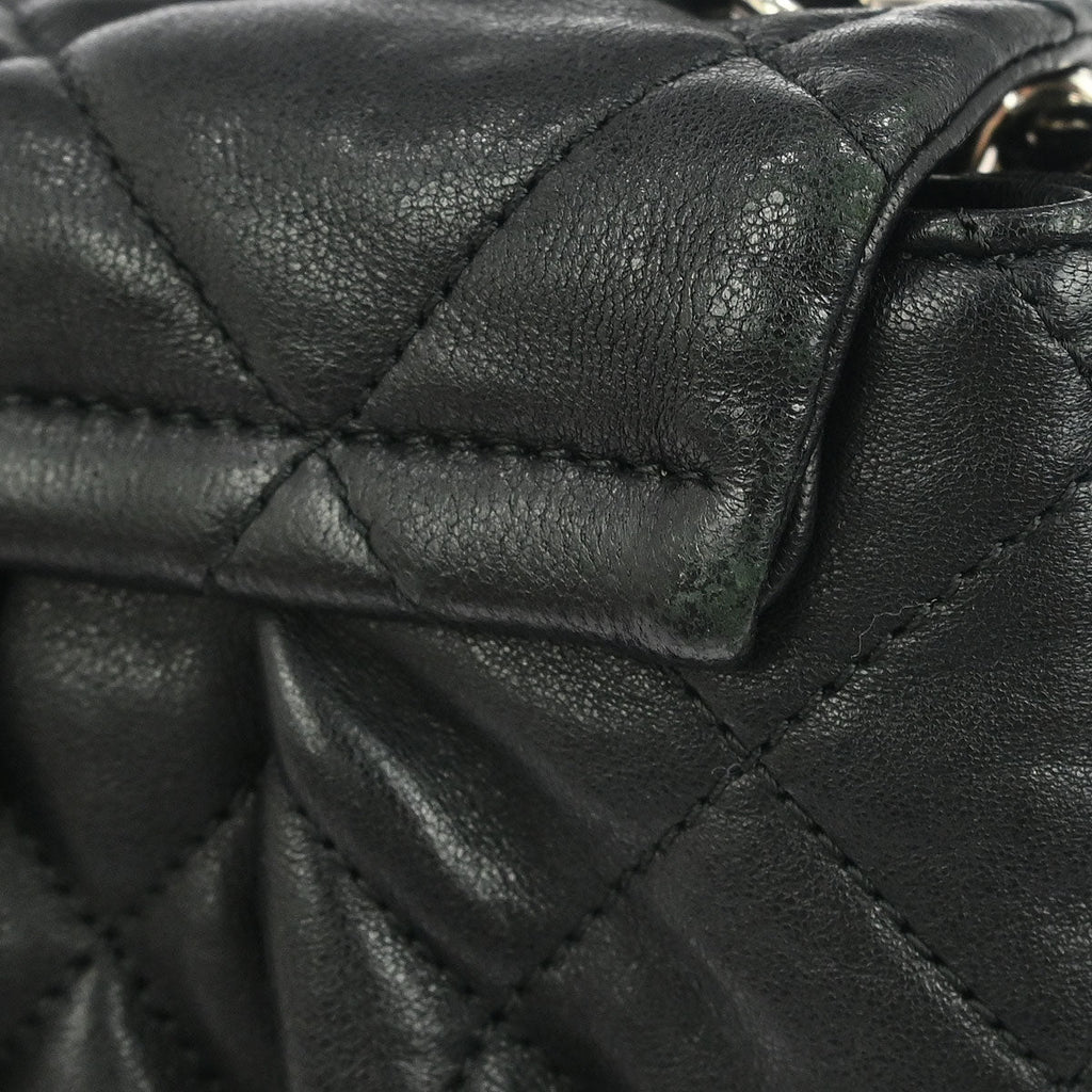 Chanel 2011 Black Calfskin Chain Around Shoulder Bag