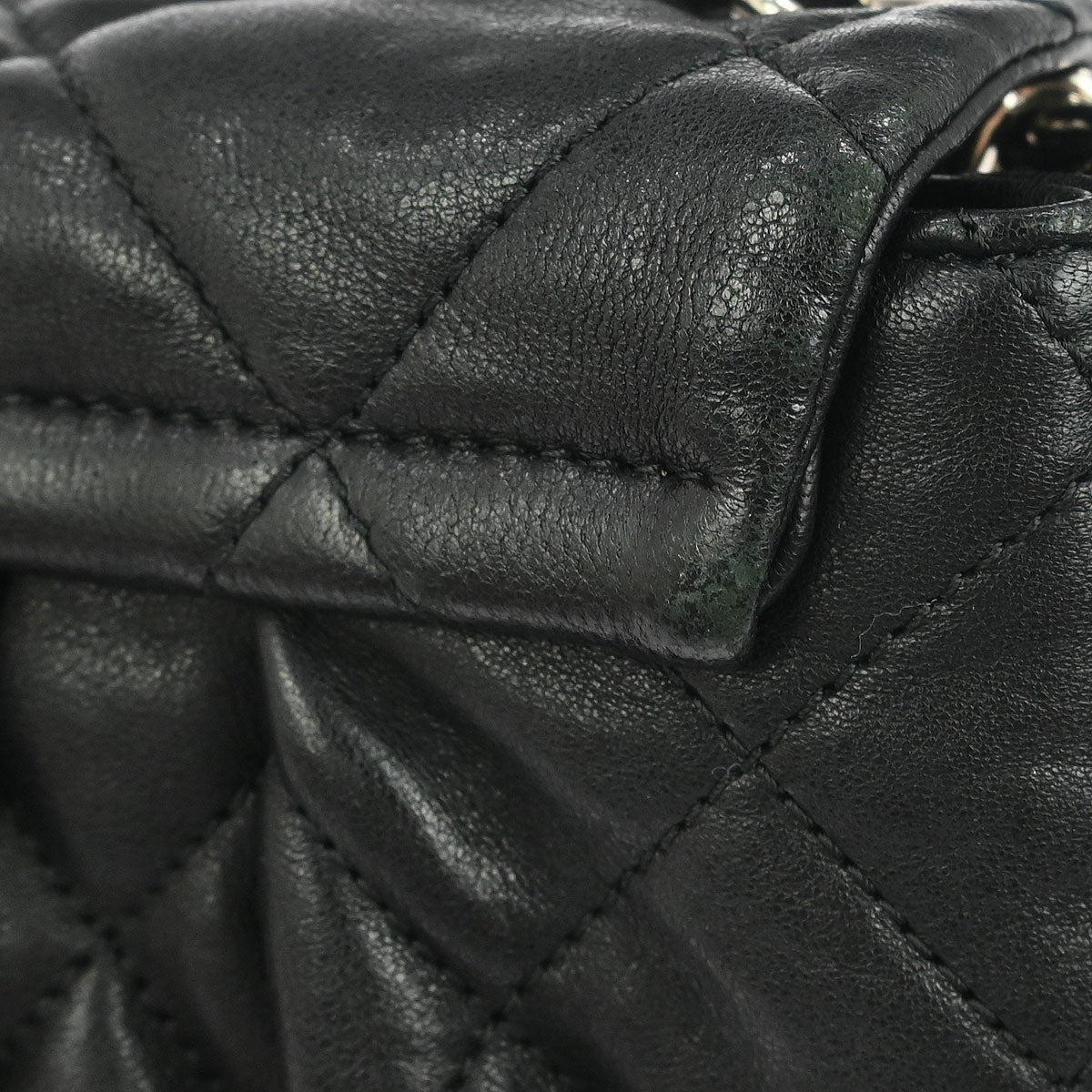 Chanel 2011 Black Calfskin Chain Around Shoulder Bag