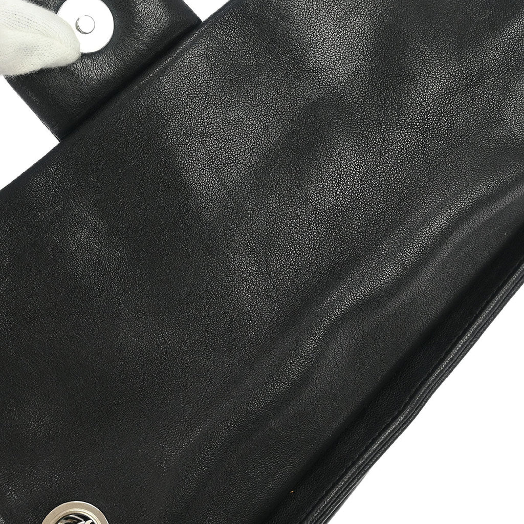 Chanel 2011 Black Calfskin Chain Around Shoulder Bag
