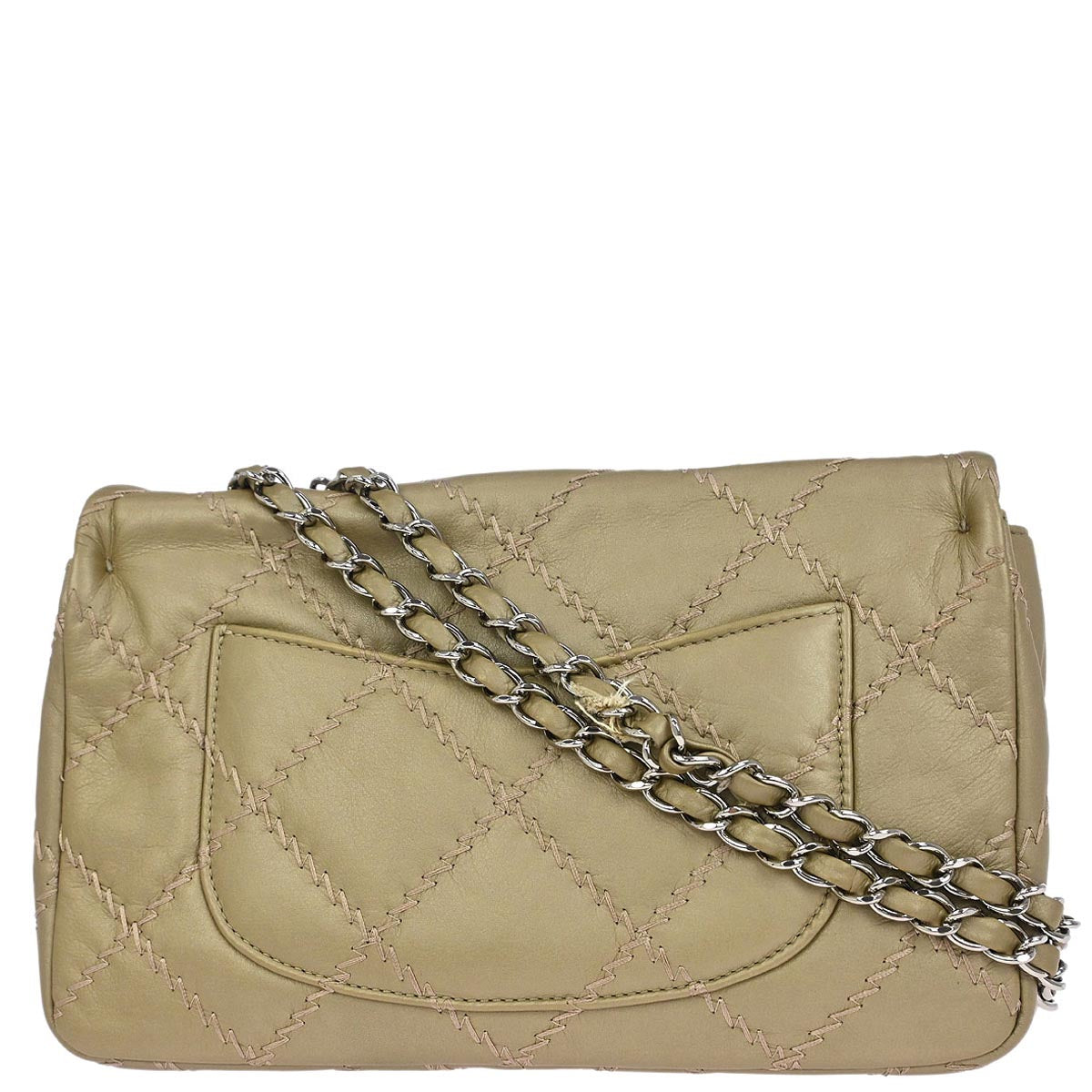 Chanel 2011 Gold Lambskin Ultra Stitch Flap Bag