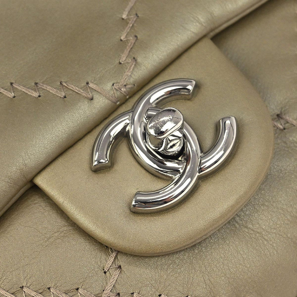Chanel 2011 Gold Lambskin Ultra Stitch Flap Bag