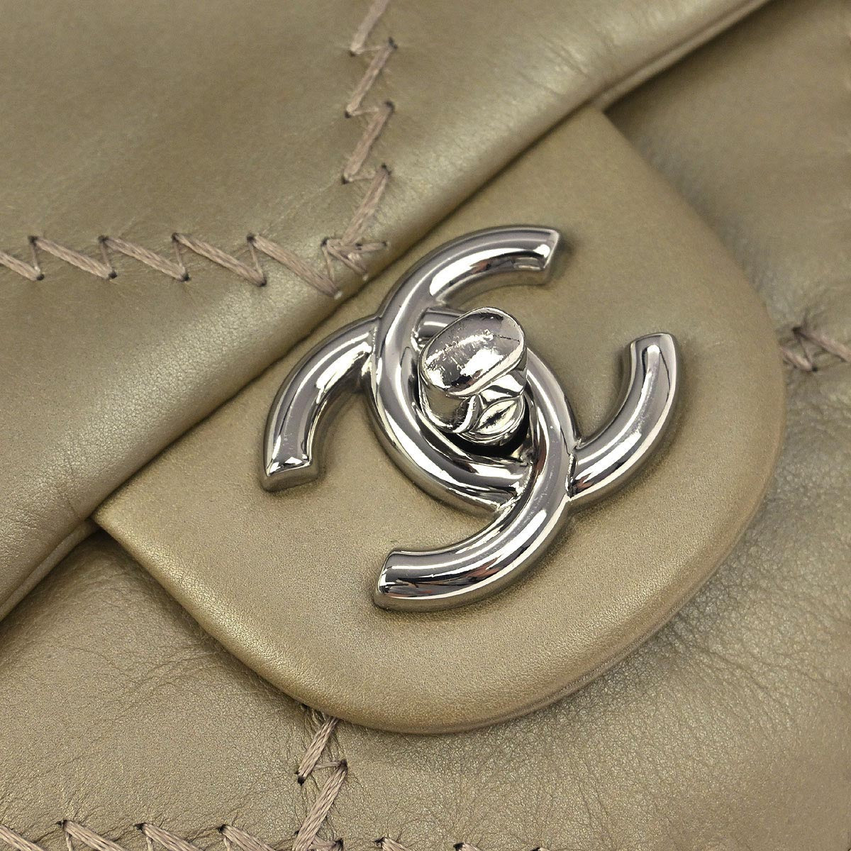 Chanel 2011 Gold Lambskin Ultra Stitch Flap Bag