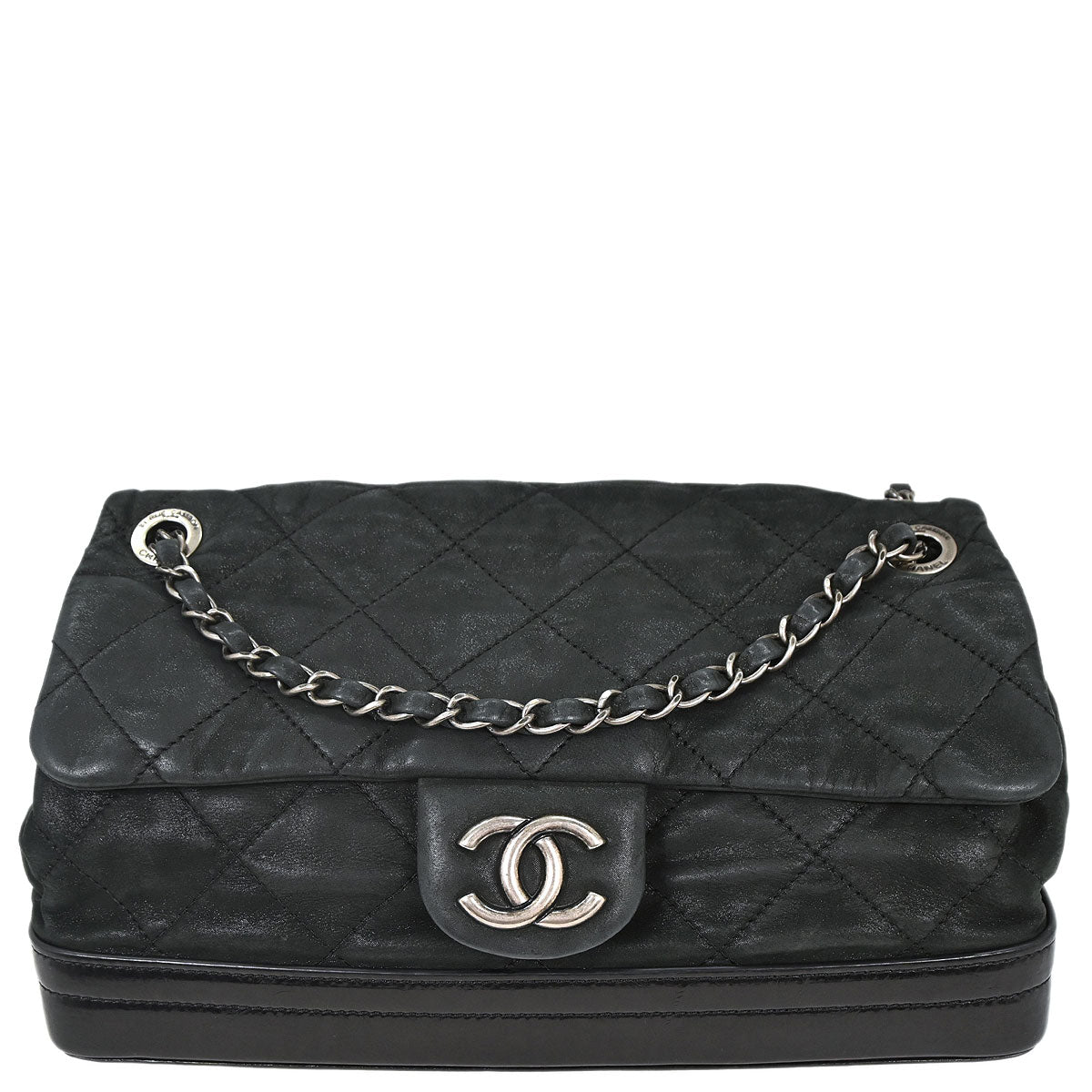 Chanel 2010-2011 Black Calfskin Shoulder Bag