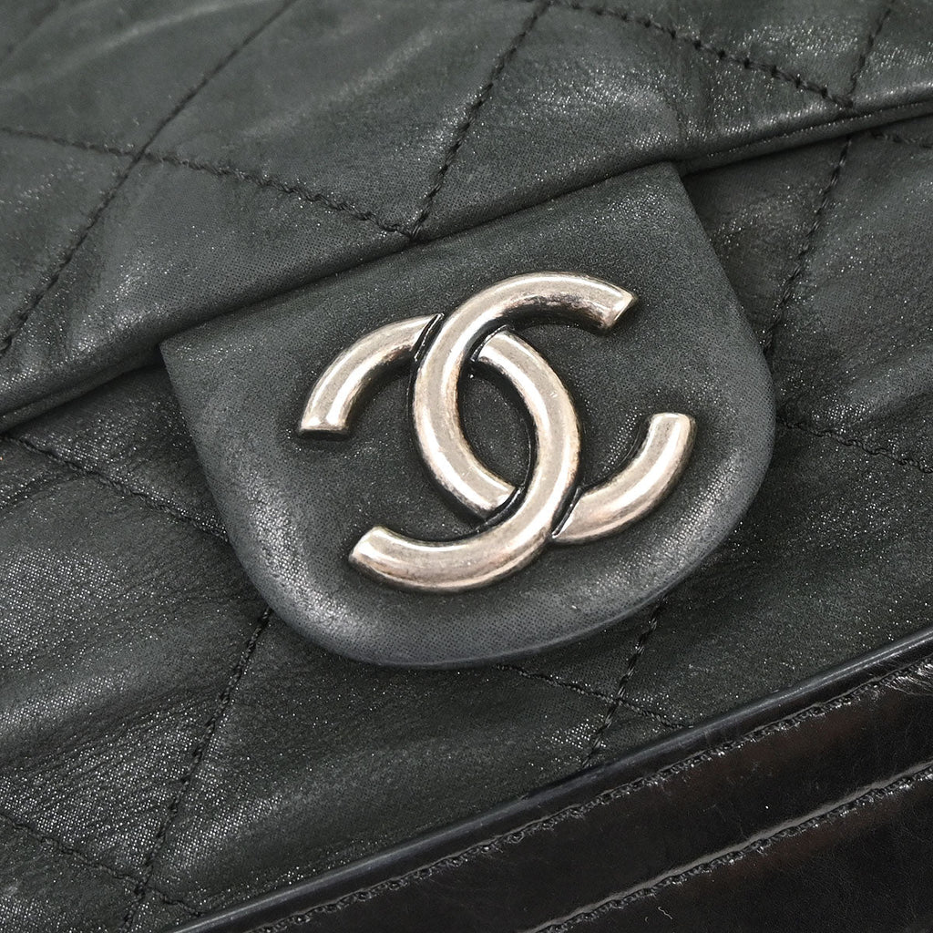 Chanel 2010-2011 Black Calfskin Shoulder Bag