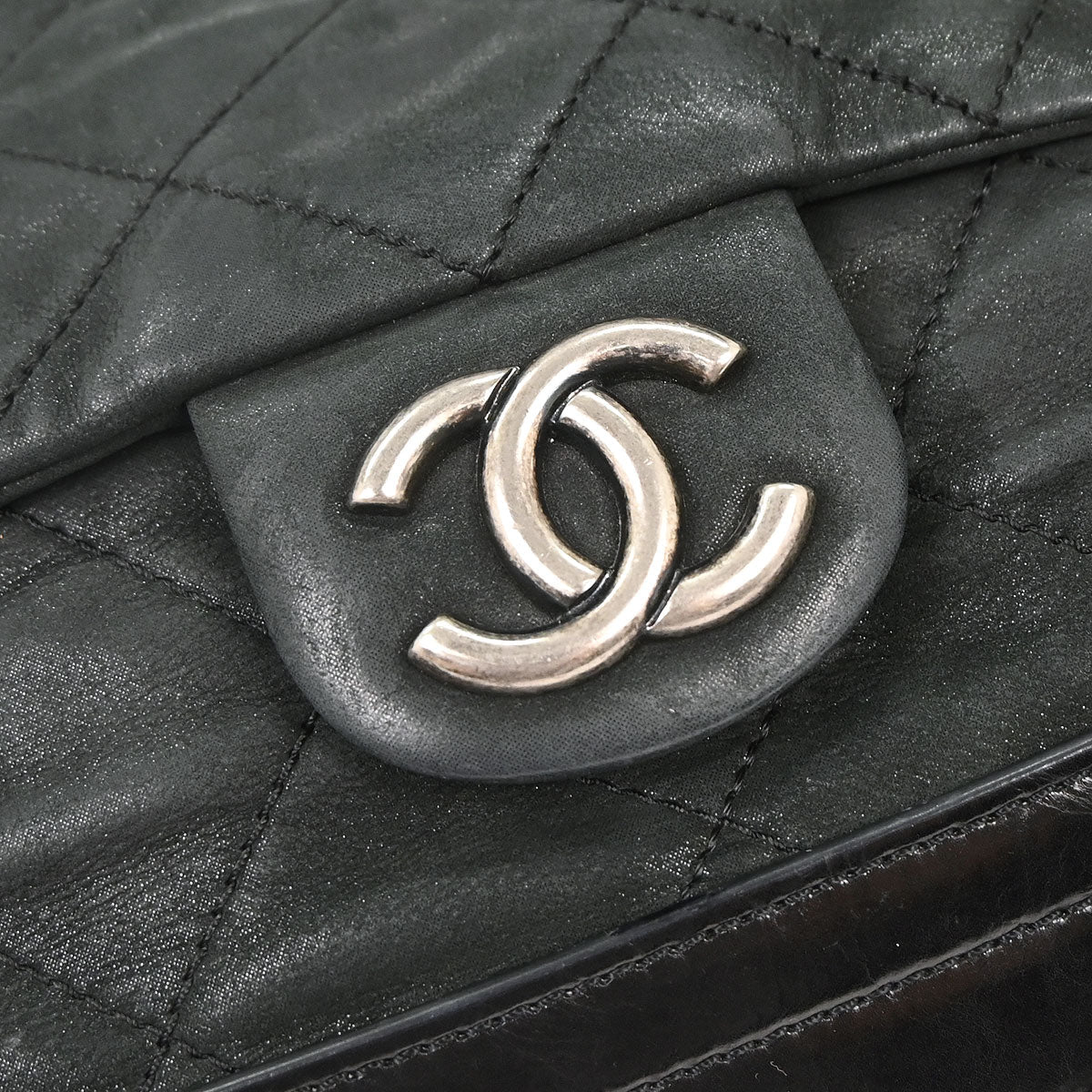 Chanel 2010-2011 Black Calfskin Shoulder Bag
