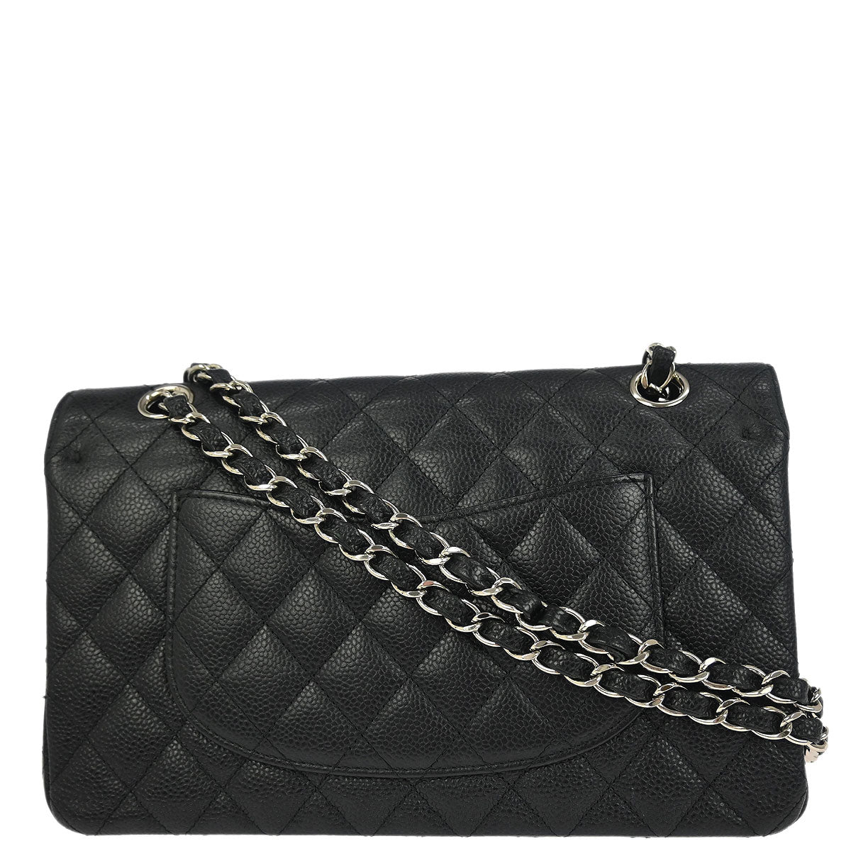 Chanel 2012-2013 Black Caviar Medium Classic Double Flap Shoulder Bag