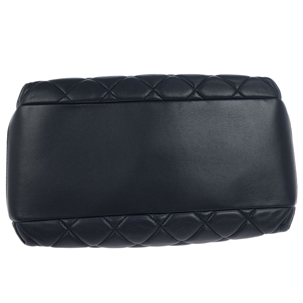 Chanel 2015-2016 Navy Lambskin Trendy CC Bowling Bag