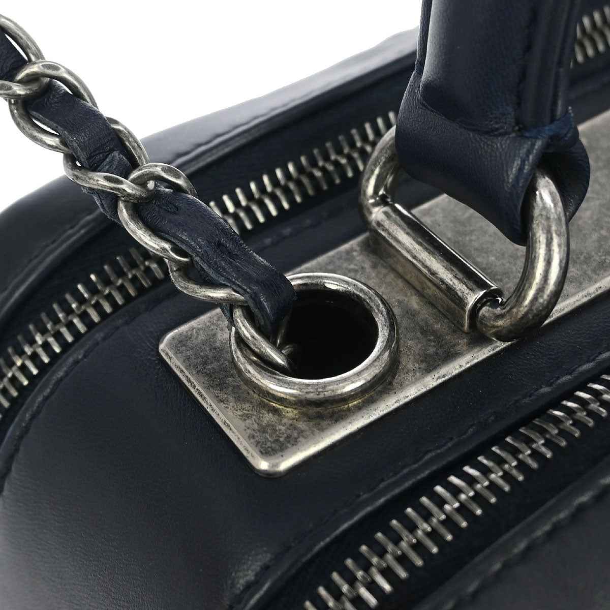 Chanel 2015-2016 Navy Lambskin Trendy CC Bowling Bag