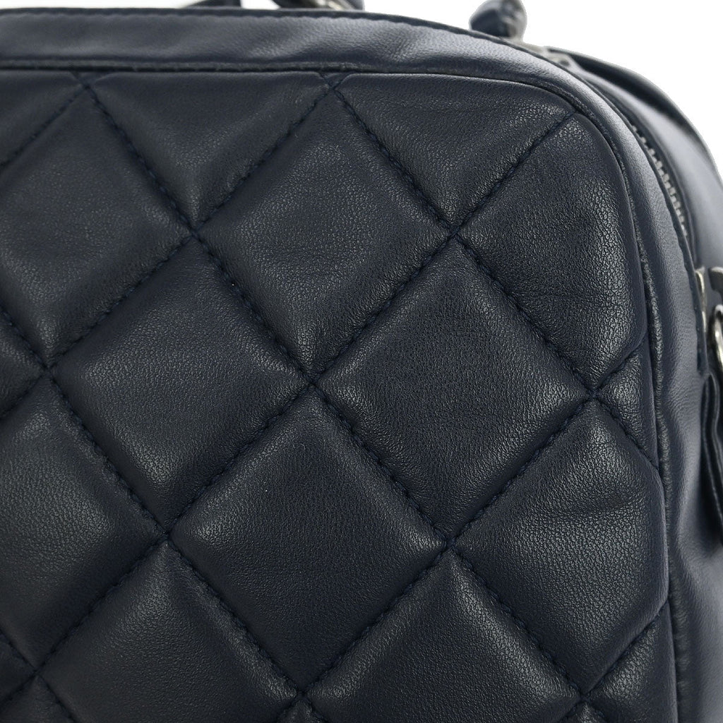 Chanel 2015-2016 Navy Lambskin Trendy CC Bowling Bag