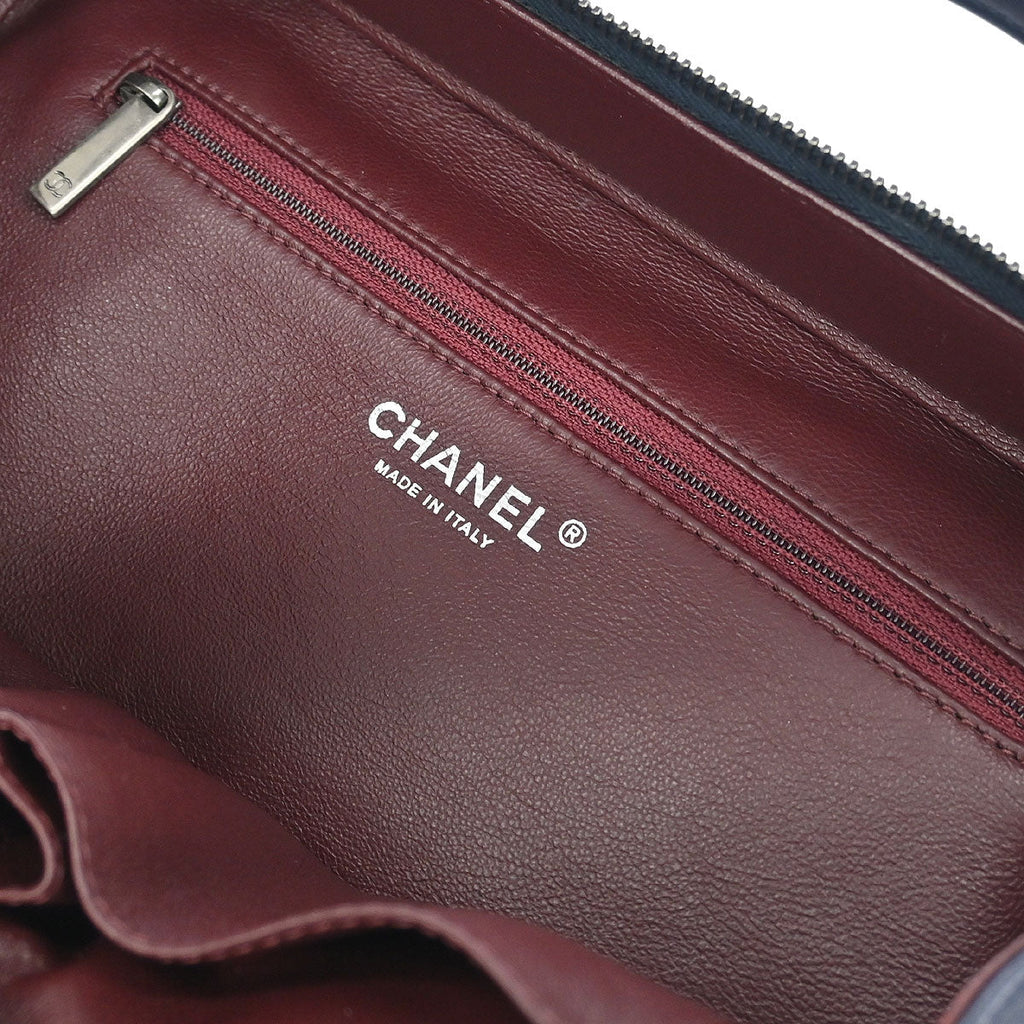 Chanel 2015-2016 Navy Lambskin Trendy CC Bowling Bag