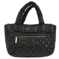 Chanel 2011 Black Nylon Calfskin Coco Cocoon Tote Bag