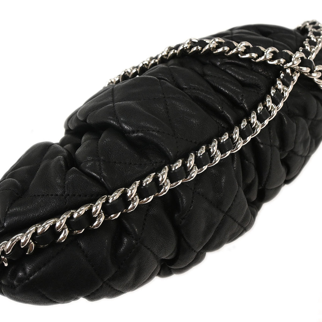 Chanel 2011 Black Calfskin Chain Around Shoulder Bag