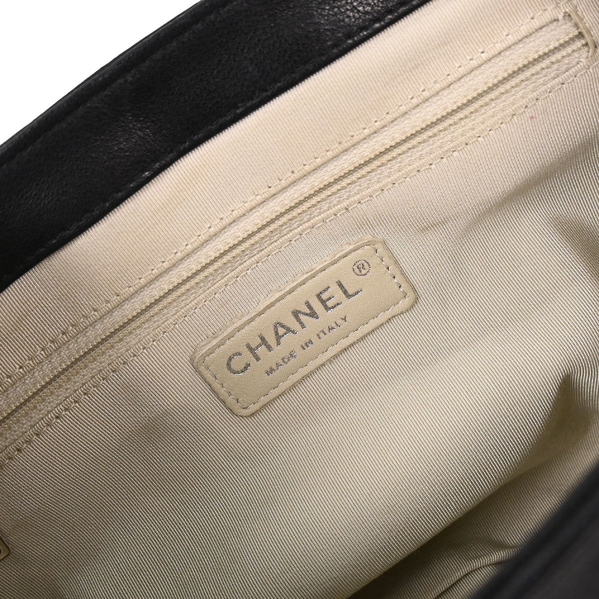 Chanel 2011 Black Calfskin Chain Around Shoulder Bag