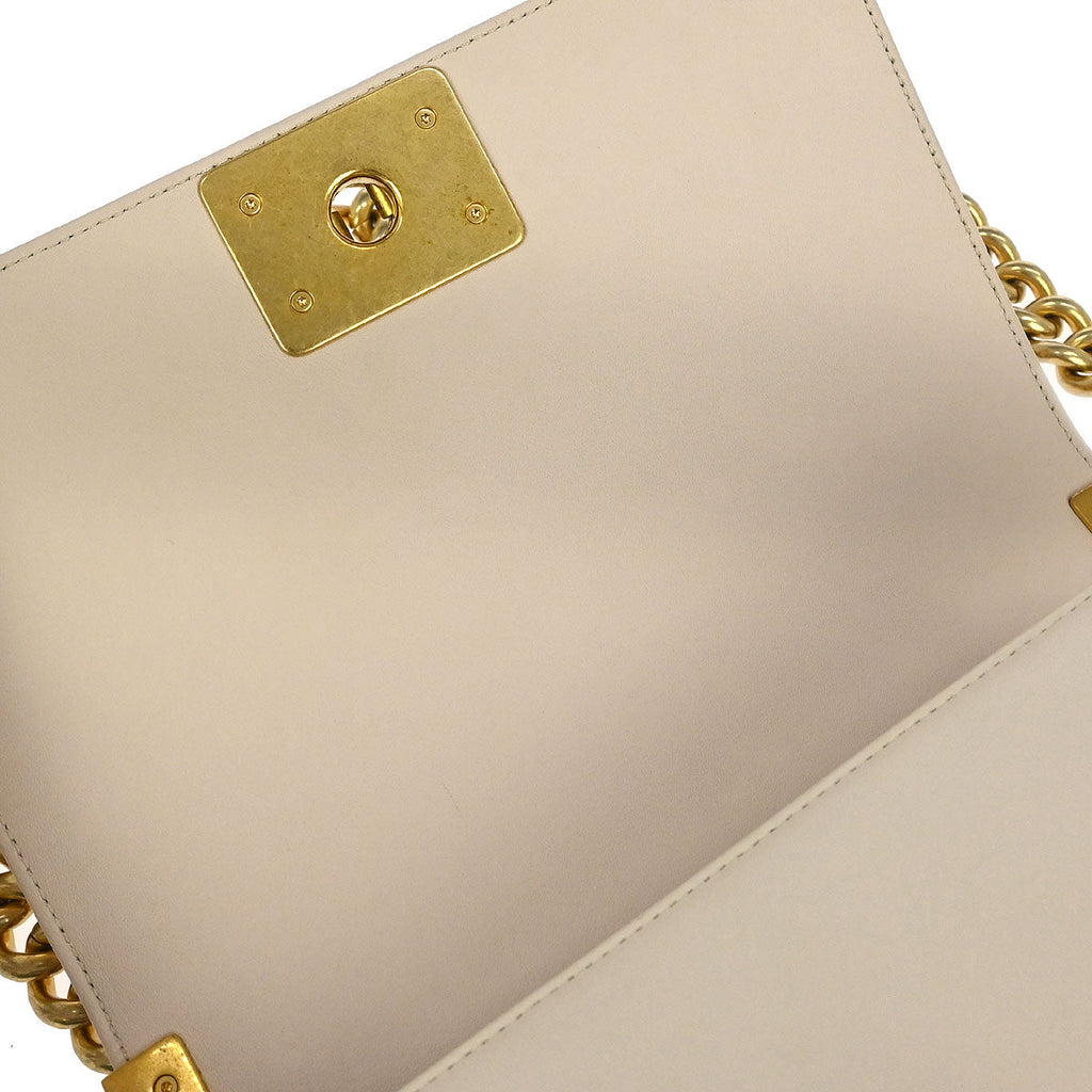 Boy Chanel 2017 Light Pink Fur Lambskin Small Chain Shoulder Bag
