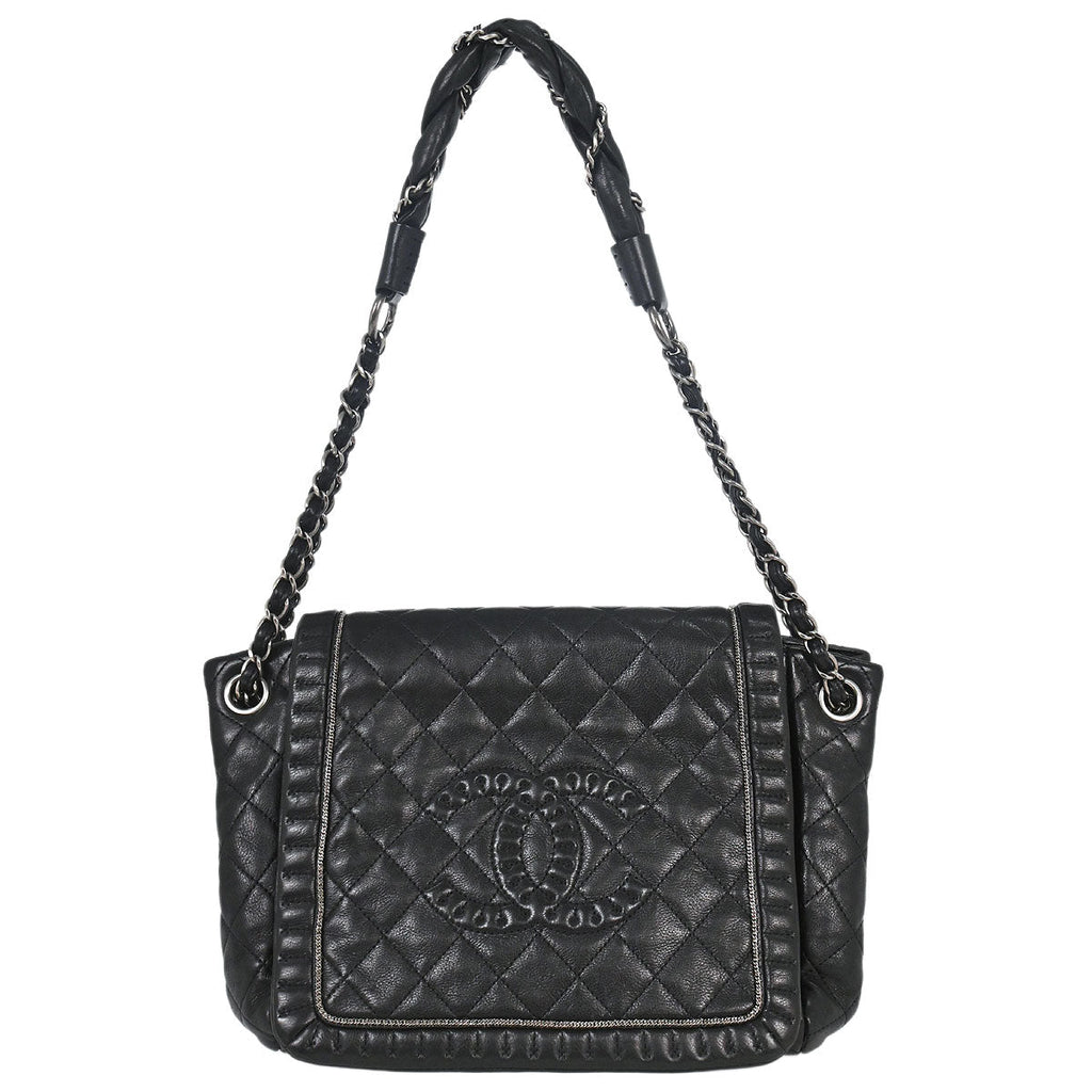 Chanel 2011 Black Calfskin Istanbul Accordion Flap Bag