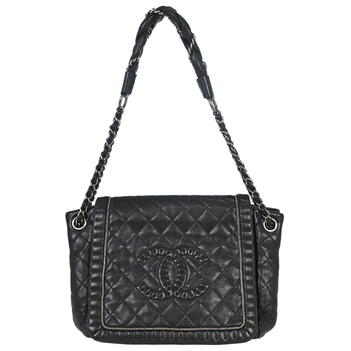 Chanel 2011 Black Calfskin Istanbul Accordion Flap Bag