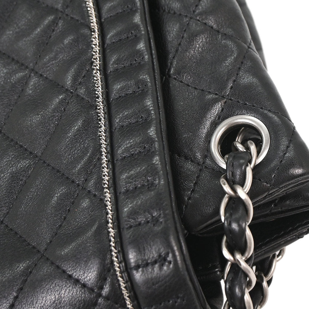 Chanel 2011 Black Calfskin Istanbul Accordion Flap Bag