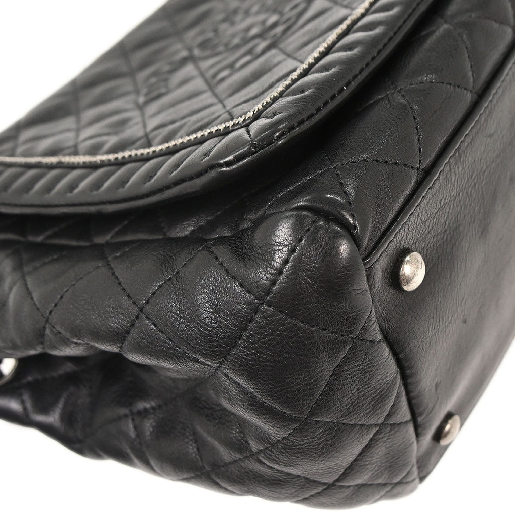 Chanel 2011 Black Calfskin Istanbul Accordion Flap Bag