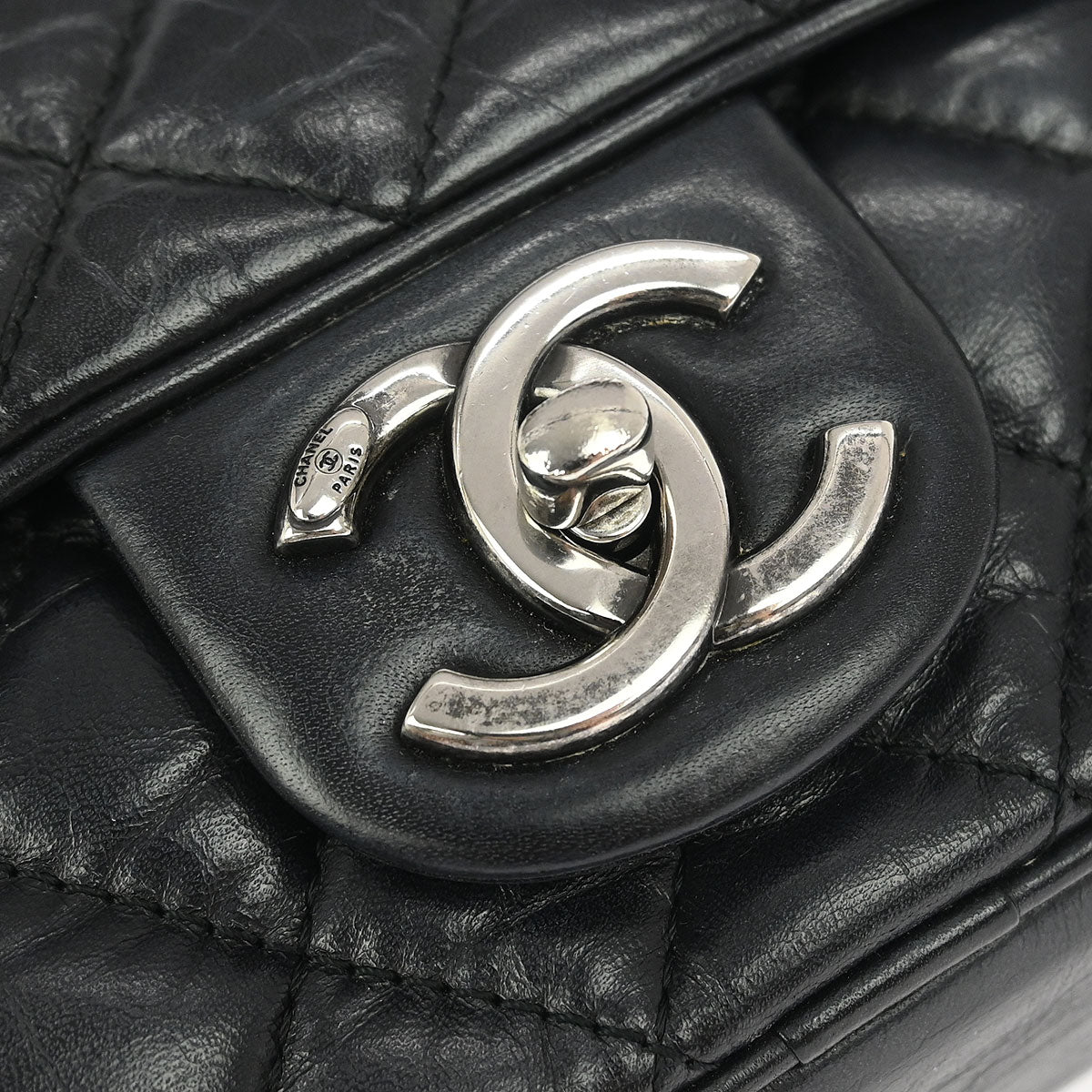 Chanel 2015-2016 Black Lambskin Easy Flap Bag