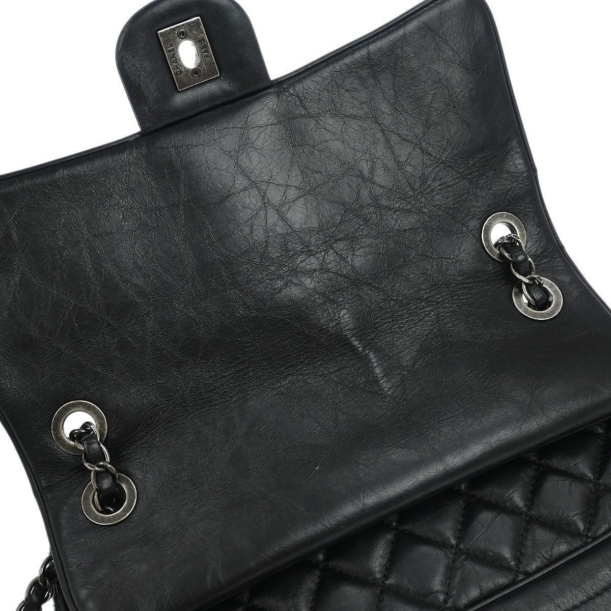Chanel 2015-2016 Black Lambskin Easy Flap Bag
