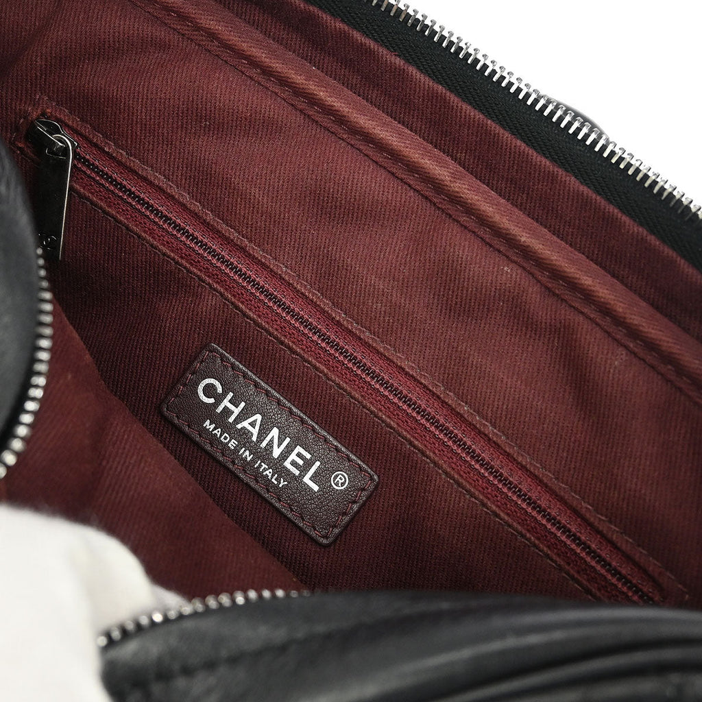 Chanel 2015-2016 Black Lambskin Easy Flap Bag