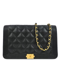 Boy Chanel 2017-2018 Black Caviar WOC Small Wallet on Chain Bag