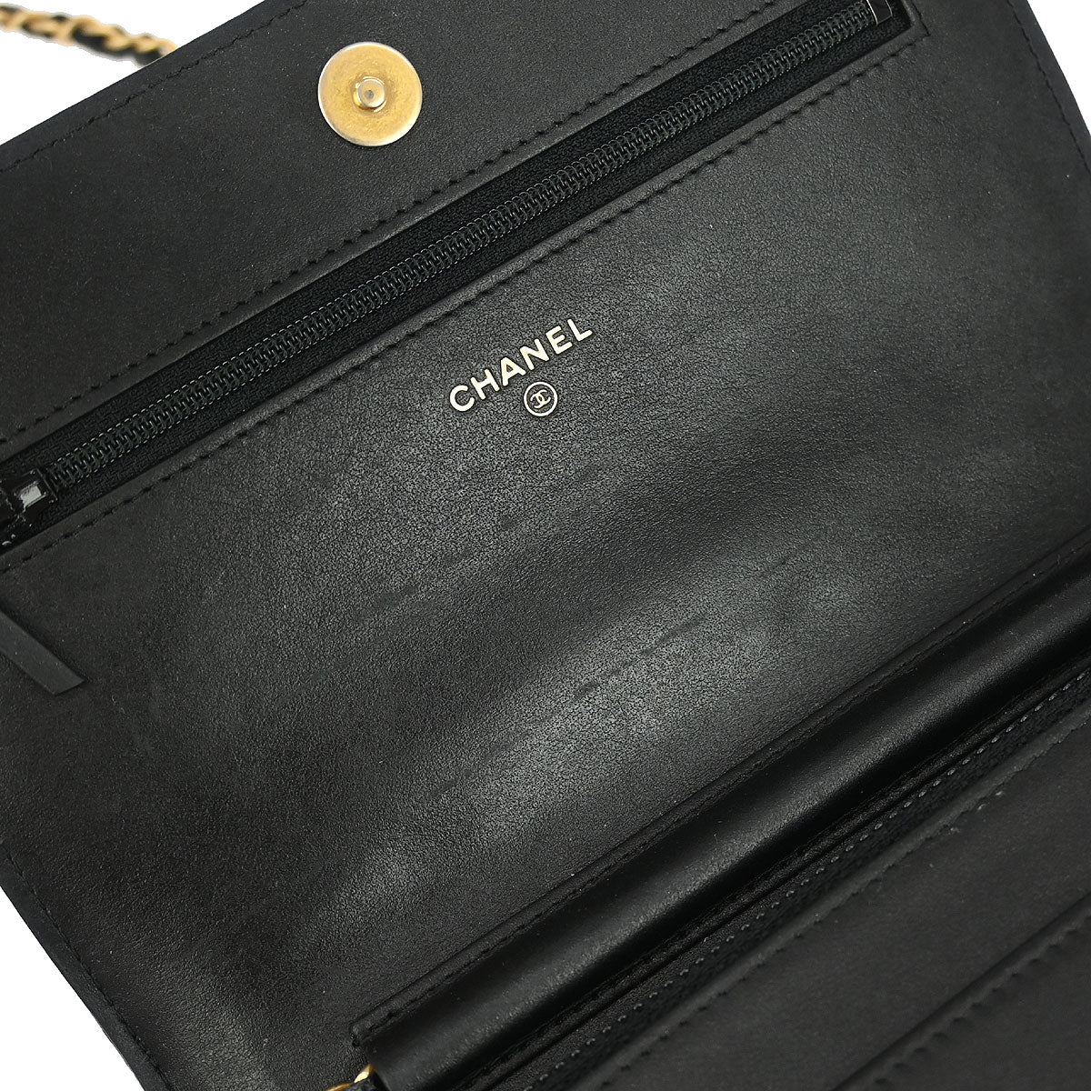 Boy Chanel 2017-2018 Black Caviar WOC Small Wallet on Chain Bag