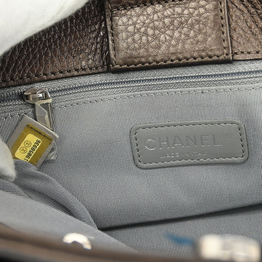 Chanel 2014 Bronze Calfskin Executive Cerf Tote Bag