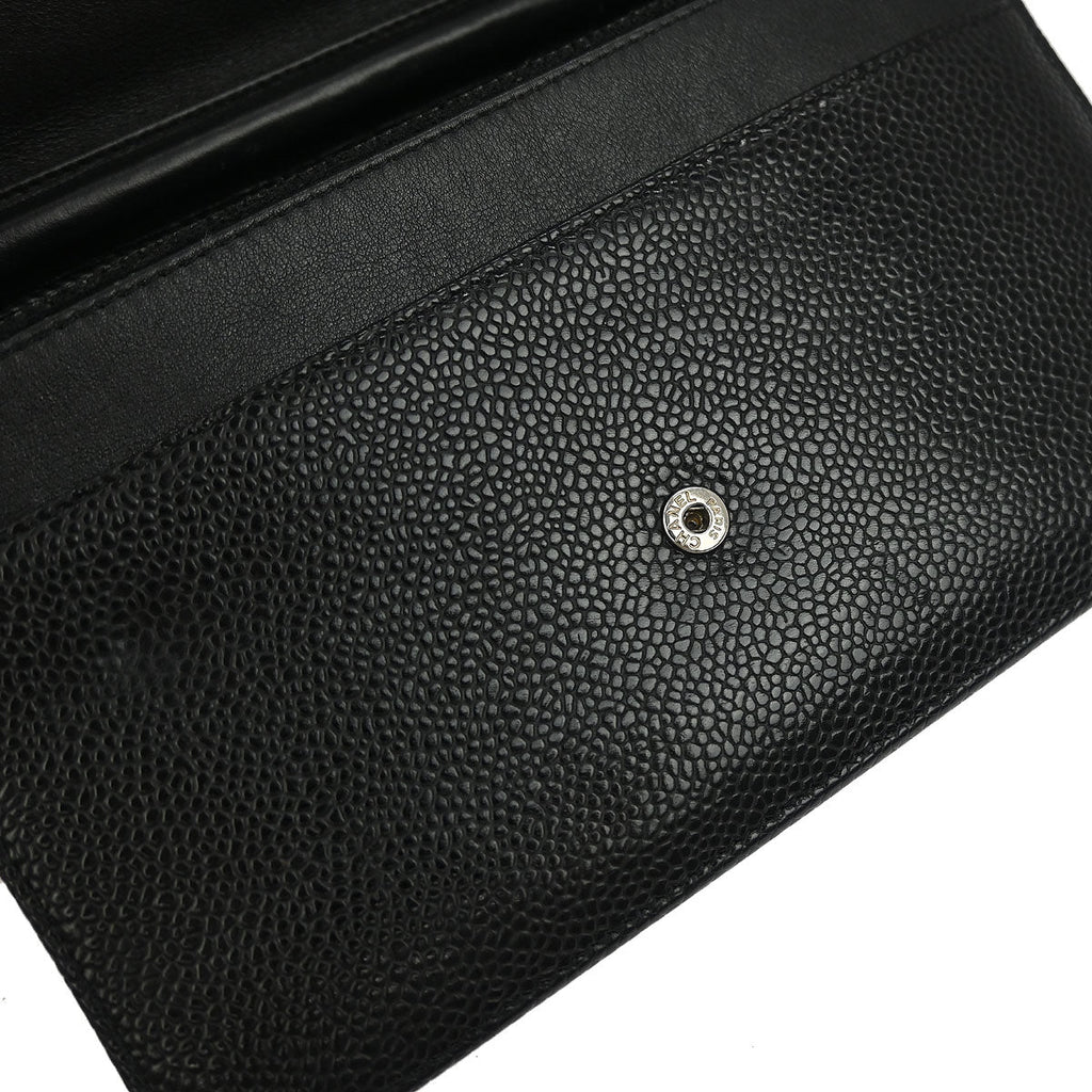 Chanel 2012 Black Caviar Timeless WOC Wallet on Chain Bag