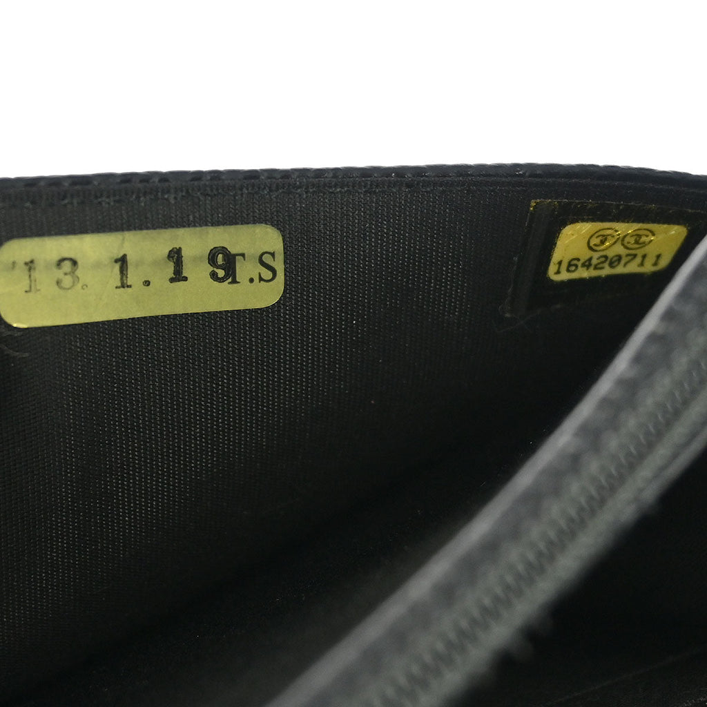 Chanel 2012 Black Caviar Timeless WOC Wallet on Chain Bag