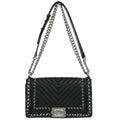 Boy Chanel 2017-2018 Black Calfskin Chevron Medium Shoulder Bag