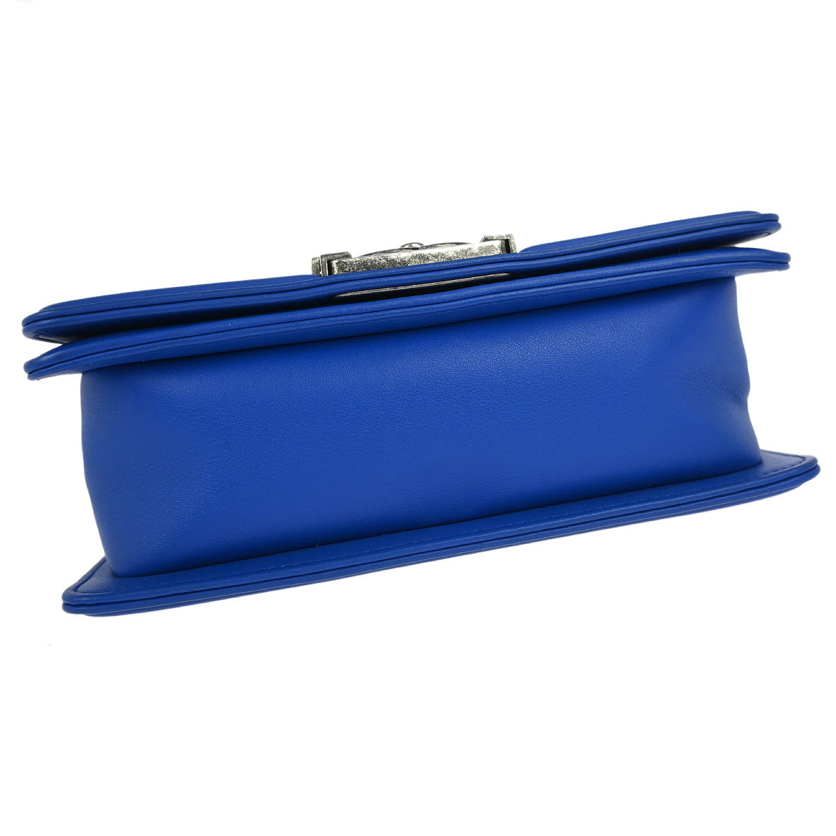 Boy Chanel 2016-2017 Blue Lambskin Chevron Small Chain Shoulder Bag