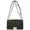 Boy Chanel 2019 Black Lambskin Chevron Medium Shoulder Bag