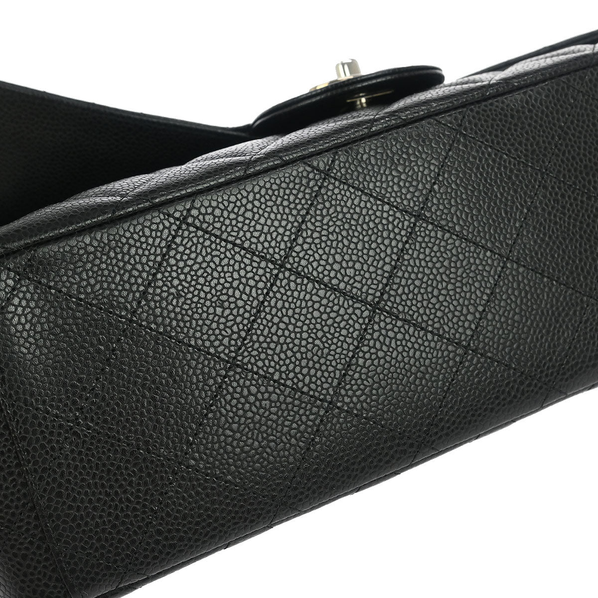 Chanel 2014 Black Caviar Classic Double Flap Shoulder Bag