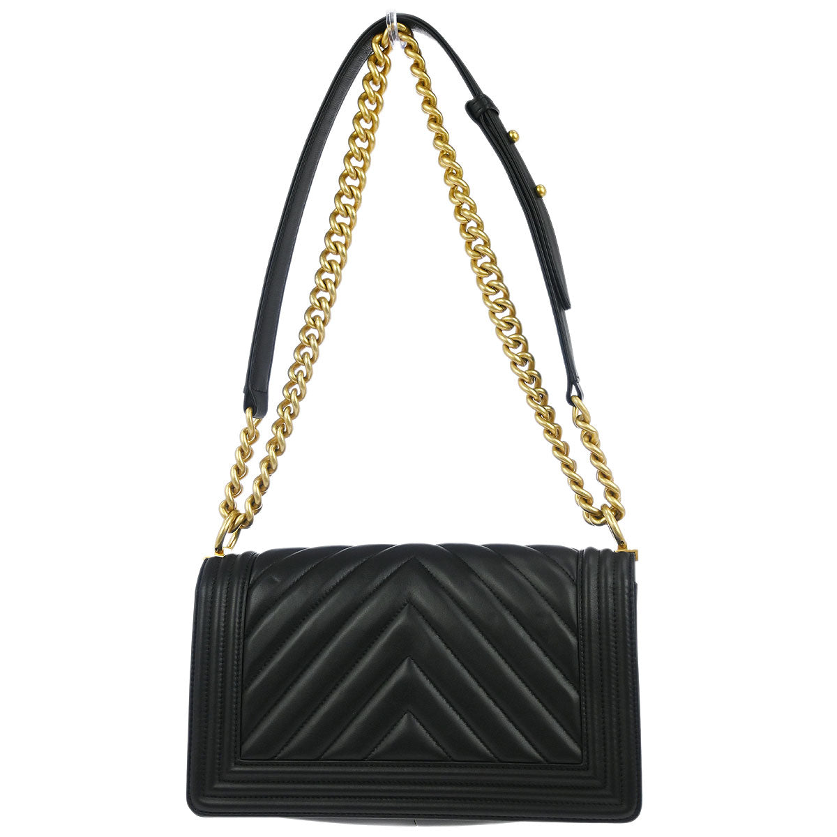 Boy Chanel 2019 Black Lambskin Chevron Medium Shoulder Bag