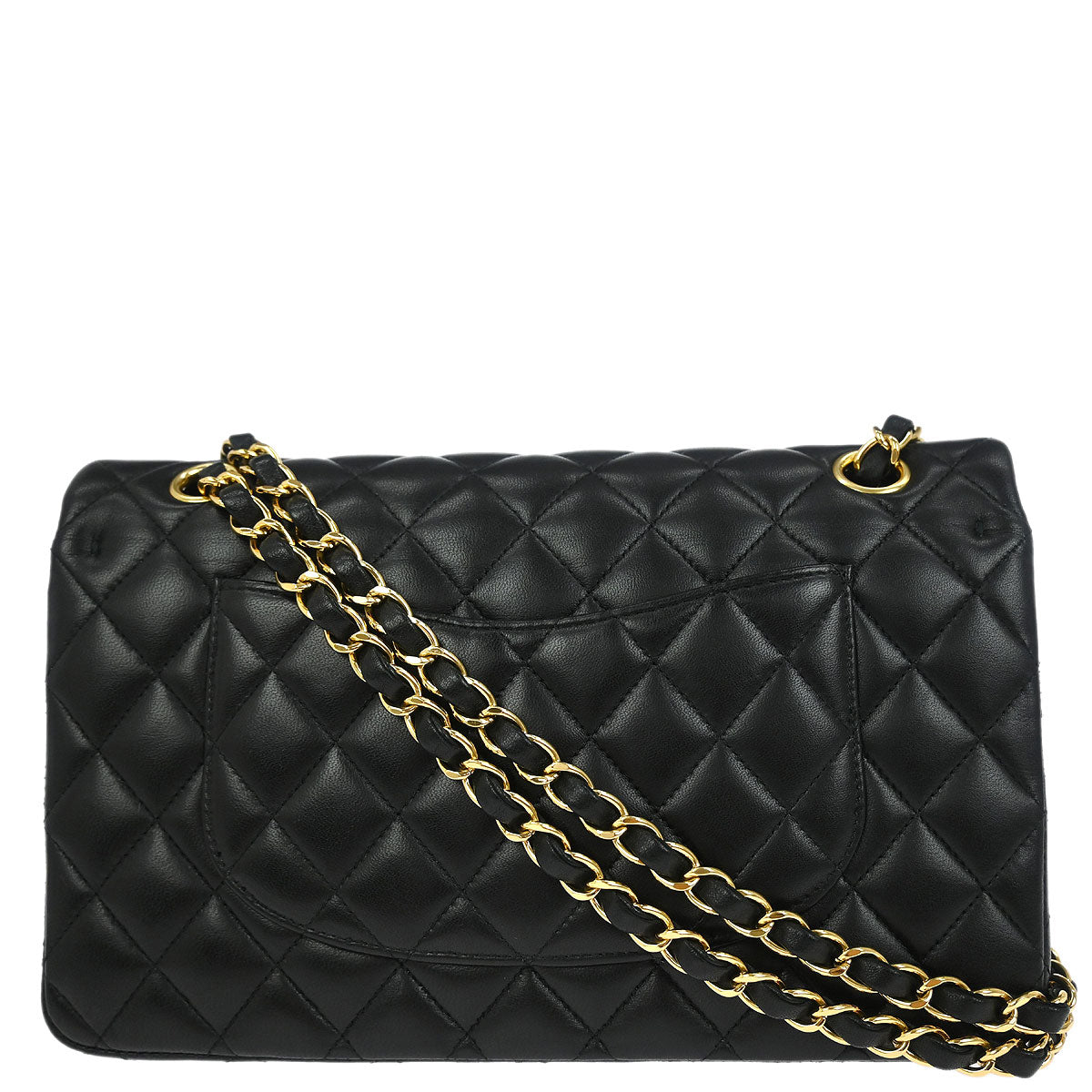 Chanel 2018 Black Lambskin Medium Classic Double Flap Shoulder Bag